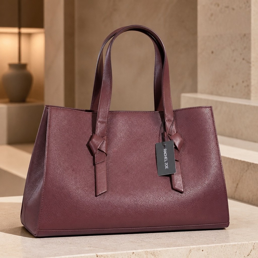 Rachel Zoe ALDO Arialith Bordo Burgundy Leather-Look Tote Bag - New With Tags